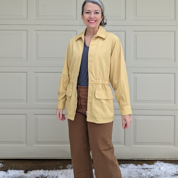 vintage ESPRIT spring weight jacket 90's does 40's S - Picture 2 of 13